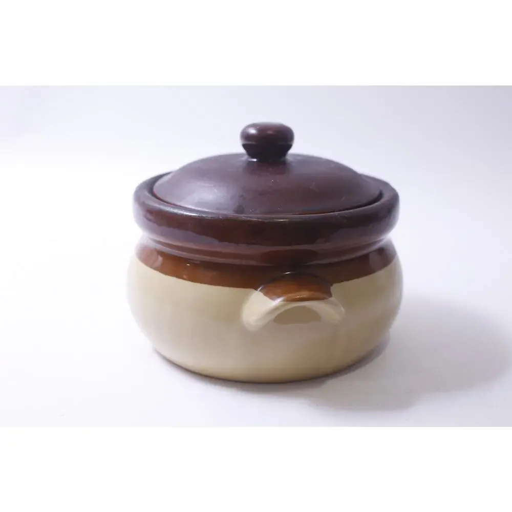 Bean Pot, Stoneware, Glazed, Vintage, Pottery, Soup Crock, Sugar Bowl, Honey